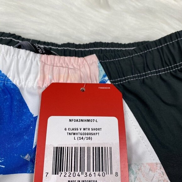 New THE NORTH FACE Flash Dry Class V Geometric Water Shorts Girls Youth 14/16 Lg - Picture 10 of 10